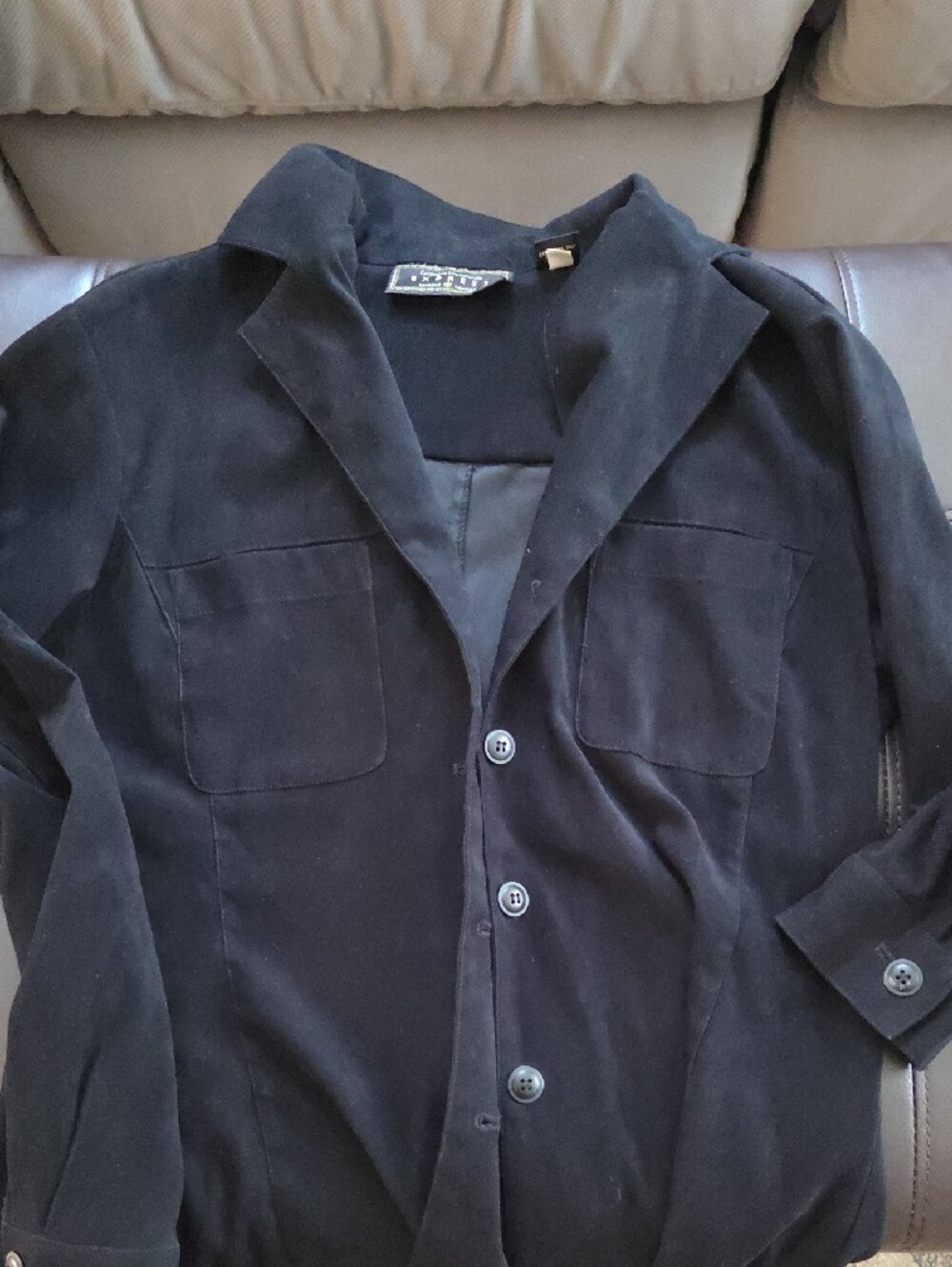 Express Black Button-Front Blazer Jacket